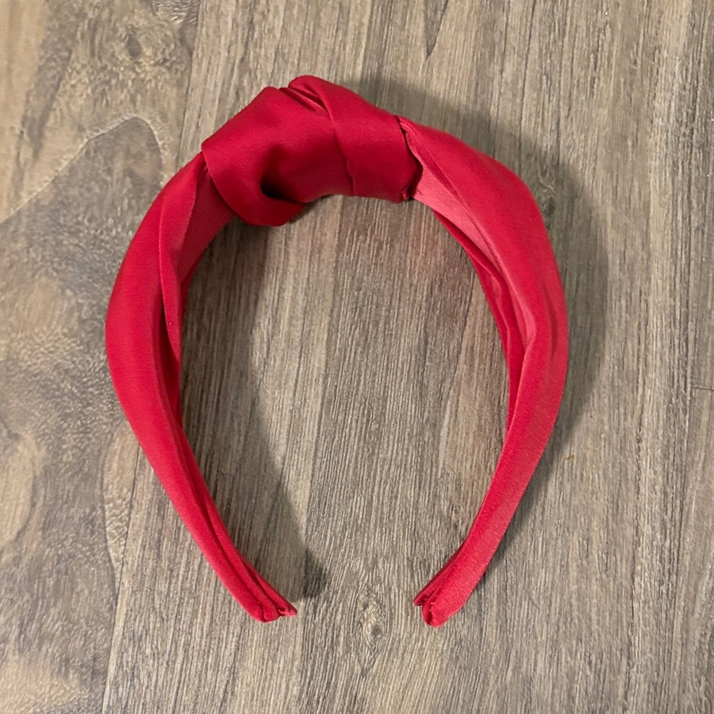 Elegant Red Knotted Headband